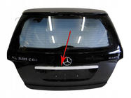 Mercedes ML W164 2005–2011 Nerezová lišta nad SPZ fotografie 1