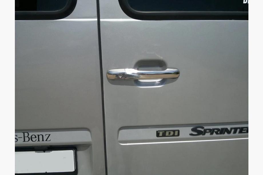 Mercedes Sprinter W901/902/903/904/905 1995–2006 Chromové kryty klik dveří (4 ks, nerez) Fotografie 4
