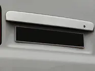 Volkswagen T5 Caravelle 2004–2010 Lišta nad registrační značku pro křídlové dveře (nerez) fotografie 2