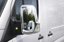 Mercedes Sprinter W906 2006–2018 Chromové kryty zpětných zrcátek (2 ks) Carmos, turecká ocel fotografie 2