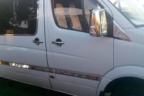 Mercedes Sprinter W906 2006–2018 Chromové kryty zpětných zrcátek (2 ks) Carmos, turecká ocel fotografie 6