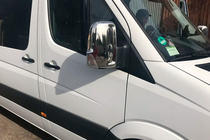 Volkswagen Crafter 2006–2016 Chromové kryty zpětných zrcátek (2 ks) Carmos, turecká ocel fotografie 4