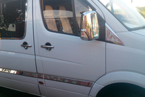 Volkswagen Crafter 2006–2016 Chromové kryty zpětných zrcátek (2 ks) Carmos, turecká ocel fotografie 7