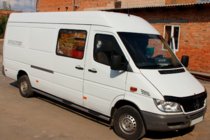 Mercedes Sprinter W901/902/903/904/905 1995–2006 Boční nášlapy – nerezové trubky (2 ks) Střední rozvor, Ø60 fotografie 5