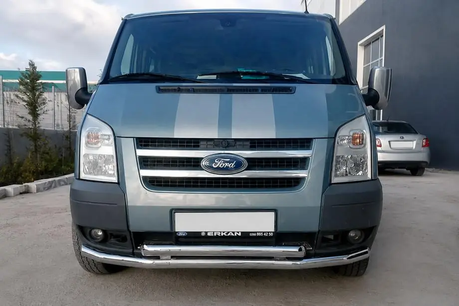 Ford Transit 2000–2014 Přední ochranný rám ST014 (2006-2014, nerez) Image
