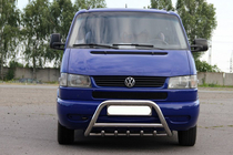 Volkswagen T4 Caravelle/Multivan 1990–2003 Nerezový přední ochranný rám WT003 60 mm 51 mm, s nápisem fotografie 2