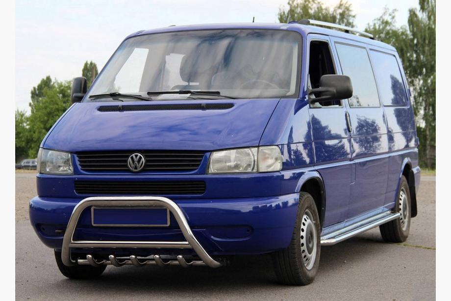 Volkswagen T4 Caravelle/Multivan 1990–2003 Nerezový přední ochranný rám WT003 60 mm 51 mm, s nápisem Image