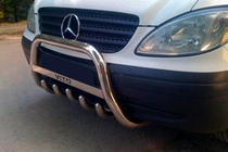 Mercedes Viano 2004–2014 Nerezový přední ochranný rám WT003/004 60 mm, bez nápisu fotografie 5