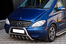 Mercedes Viano 2004–2014 Nerezový přední ochranný rám WT003/004 60 mm, bez nápisu fotografie 7