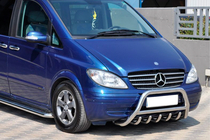 Mercedes Viano 2004–2014 Nerezový přední ochranný rám WT003/004 60 mm, bez nápisu fotografie 10