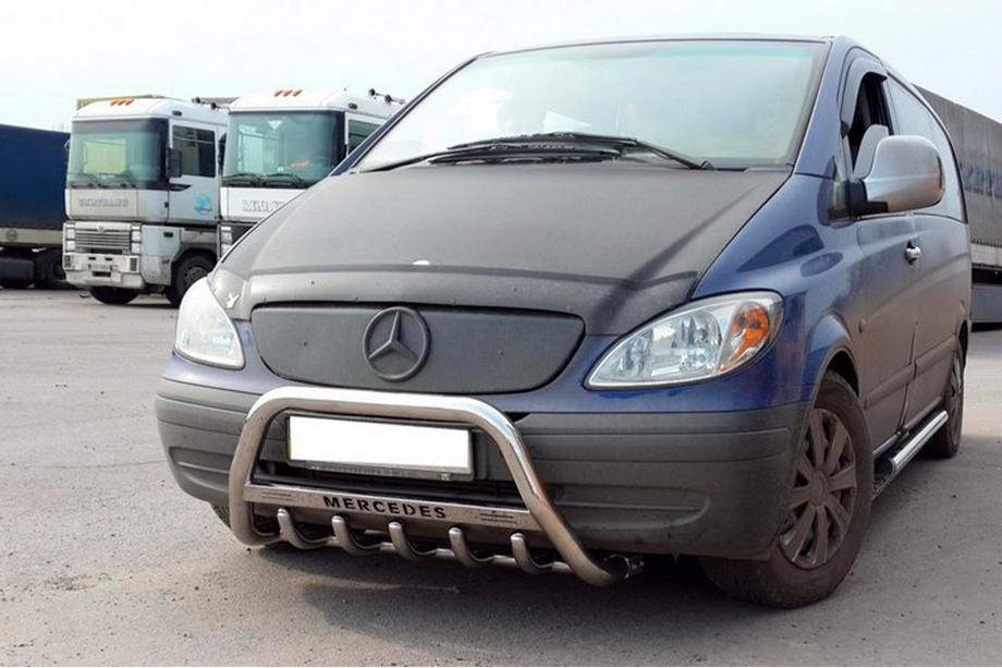 Mercedes Viano 2004–2014 Nerezový přední ochranný rám WT003/004 60 mm, bez nápisu Image