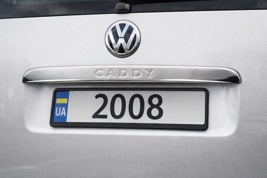 Volkswagen Caddy 2004–2010 Lišta nad SPZ (1 dveře, nerez) Carmos - turecká ocel (bez nápisu) Image