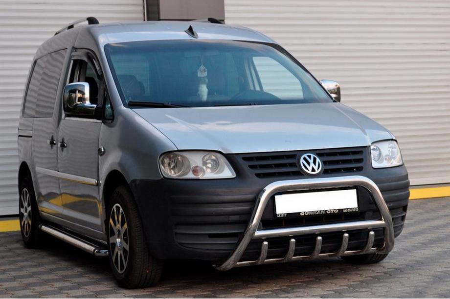 Volkswagen Caddy 2004–2010 Přední ochranný rám WT003 (nerez) Fotografie 4