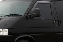 Volkswagen T4 Transporter 1990–2003 Vnější okenní lišty (2 ks, nerez) OmsaLine – italská nerezová ocel fotografie 1