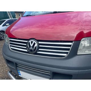 Lišty na masku chladiče (8 proužků, nerez) Volkswagen T5 Transporter 2003–2010 fotografie 2
