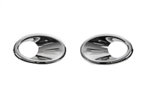 Nissan Qashqai 2010–2014 Chromové rámečky mlhovek s prolisem (2 ks, plast) fotografie 2