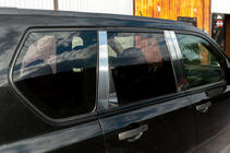 Nissan X-trail T31 2007–2014 Lišty na sloupky dveří (8 ks, nerez) fotografie 3