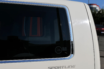 Volkswagen T5 Multivan 2003–2010 Kompletní chromové lišty oken (14 ks, nerez) fotografie 2
