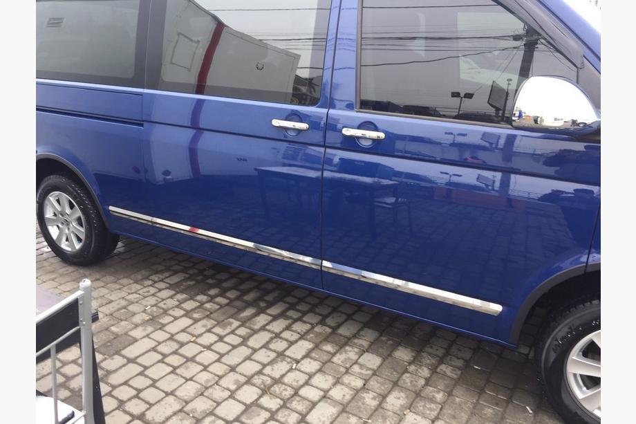 Volkswagen T5 2010–2015 Lišty na dveře (nerez, chrom) 1 dveře, krátká, Carmos – turecká ocel Fotografie 7