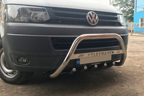 Volkswagen T5 2010–2015 Přední ochranný rám WT003 (nerez) 51 mm, bez nápisu fotografie 1