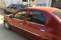 Dacia Logan I 2005–2008 Nerezové lišty na dveře (4 ks) fotografie 3