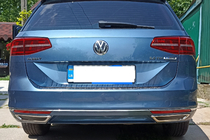 Volkswagen Passat B8 2015–2023 Chromové kryty imitace koncovek výfuku SD/SW (2015-2018, 2 ks, nerez) S-Design - italská nerezová ocel fotografie 8