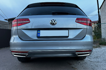 Volkswagen Passat B8 2015–2023 Chromové kryty imitace koncovek výfuku SD/SW (2015-2018, 2 ks, nerez) S-Design - italská nerezová ocel fotografie 6