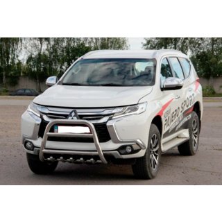 Přední ochranný rám WT008 (nerez) Mitsubishi Pajero Sport 2015– fotografie 3