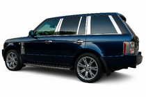 Range Rover III L322 2002–2012 Nerezové lišty sloupků dveří (14 ks) fotografie 1