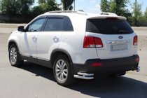 Kia Sorento II XM 2009–2014 Zadní dvojité rohové oblouky AK003-dvojitý (nerez) fotografie 2