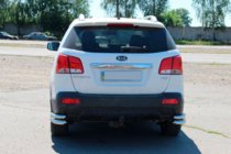 Kia Sorento II XM 2009–2014 Zadní dvojité rohové oblouky AK003-dvojitý (nerez) fotografie 3