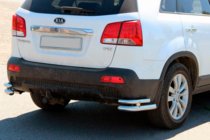 Kia Sorento II XM 2009–2014 Zadní dvojité rohové oblouky AK003-dvojitý (nerez) fotografie 1