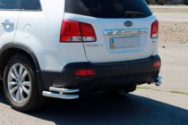 Kia Sorento II XM 2009–2014 Zadní dvojité rohové oblouky AK003-dvojitý (nerez) fotografie 5