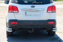 Kia Sorento II XM 2009–2014 Zadní dvojité rohové oblouky AK003-dvojitý (nerez) fotografie 6