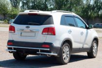 Kia Sorento II XM 2009–2014 Zadní ochranný rám AK003-2 (nerez) fotografie 4