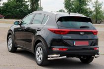 Kia Sportage 2015–2021 Zadní ochranné rohy dvojité AK003-подвійний (nerez) fotografie 4