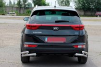 Kia Sportage 2015–2021 Zadní ochranné rohy dvojité AK003-подвійний (nerez) fotografie 3