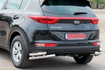 Kia Sportage 2015–2021 Zadní ochranné rohy dvojité AK003-подвійний (nerez) fotografie 2