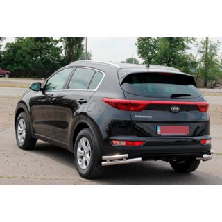 Zadní ochranné rohy dvojité AK003-подвійний (nerez) Kia Sportage 2015–2021 fotografie 4