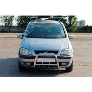 Nerezový přední ochranný rám QT006 Opel Zafira A 1998–2005 fotografie 1