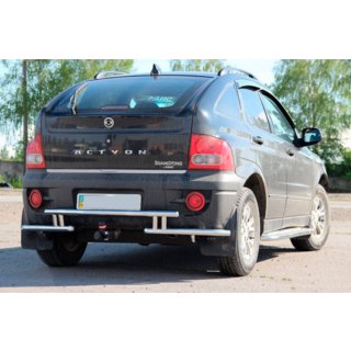 Zadní ochranný rám AK005-2 (nerez) SsangYong Action 2005–2018 fotografie 3