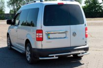 Volkswagen Caddy 2004–2010 Zadní ochranný rám AK003-2 (2 ks, nerez) fotografie 4