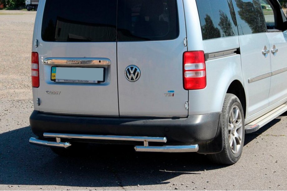 Volkswagen Caddy 2004–2010 Zadní ochranný rám AK003-2 (2 ks, nerez) Image