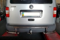 Volkswagen Caddy 2004–2010 Zadní ochranný rám AK003-3 (2 ks, nerez) fotografie 2