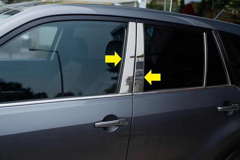 Suzuki Grand Vitara 2005–2017 Lišty na sloupky dveří (8 ks, nerez) Image