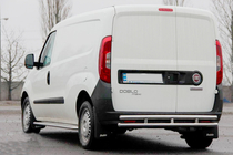 Fiat Doblo II 2010–2022 Zadní ochranný rám AK002/1 – dvojitý (nerez) fotografie 2