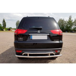 Zadní ochranné oblouky AK002-2 (2 ks, nerez) Mitsubishi Pajero Sport 2008–2015 fotografie 4