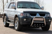 Mitsubishi Pajero Sport 1996–2007 Nerezový přední ochranný rám QT006 fotografie 1
