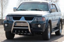 Mitsubishi Pajero Sport 1996–2007 Nerezový přední ochranný rám QT006 fotografie 3