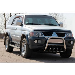Nerezový přední ochranný rám QT006 Mitsubishi Pajero Sport 1996–2007 fotografie 1